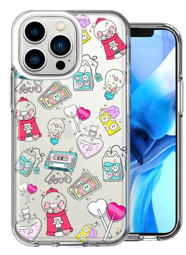 Apple iPhone 13 Pro Valentine's Day Candy Feels like Love Hearts Double Layer Phone Case Cover