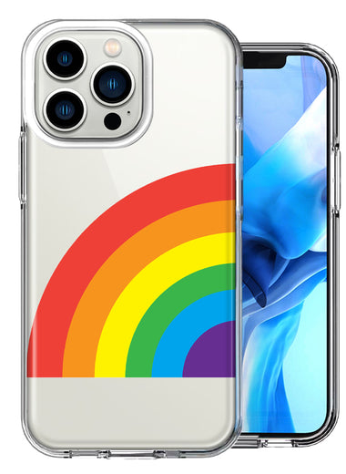 Apple iPhone 13 Pro Just Rainbow Design Double Layer Phone Case Cover