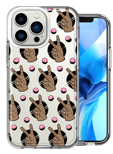 Apple iPhone 13 Pro Peace For All Design Double Layer Phone Case Cover