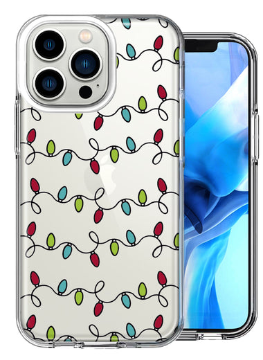 Apple iPhone 13 Pro Vintage Christmas lights Design Double Layer Phone Case Cover