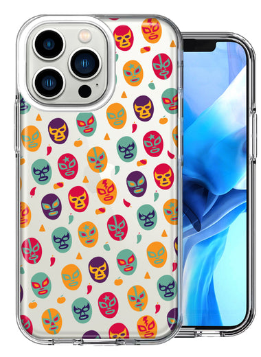 Apple iPhone 13 Pro Lucha Libre Masks Design Double Layer Phone Case Cover