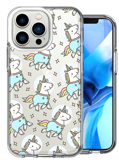 Apple iPhone 13 Pro Space Unicorn Design Double Layer Phone Case Cover