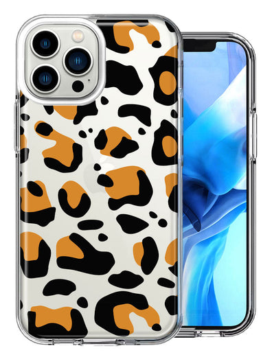 Apple iPhone 15 Pro Max Classic Animal Wild Leopard Jaguar Print Design Double Layer Phone Case Cover