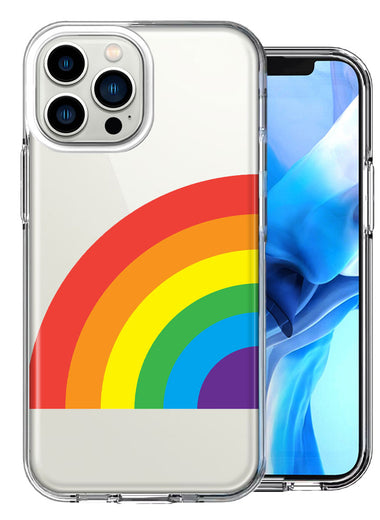 Apple iPhone 13 Pro Max Just Rainbow Design Double Layer Phone Case Cover