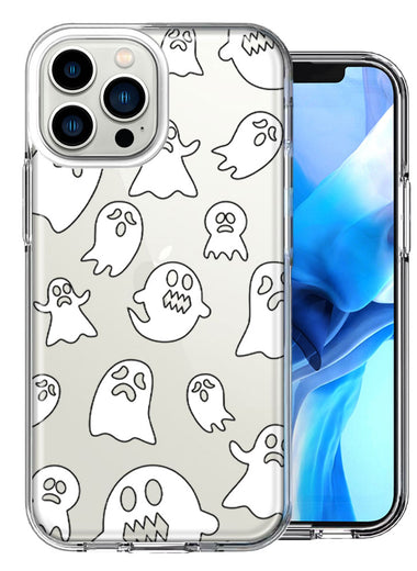 Apple iPhone 13 Pro Max Halloween Spooky Ghost Design Double Layer Phone Case Cover