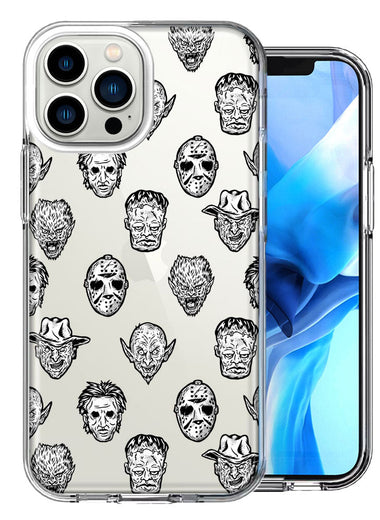Apple iPhone 15 Pro Spooky Halloween Villains Design Double Layer Phone Case Cover