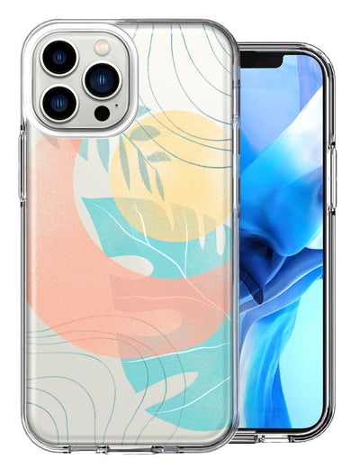Apple iPhone 13 Pro Max Tropical Sun Moon Design Double Layer Phone Case Cover
