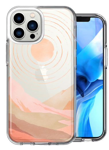 Apple iPhone 13 Pro Max Desert Mountains Design Double Layer Phone Case Cover