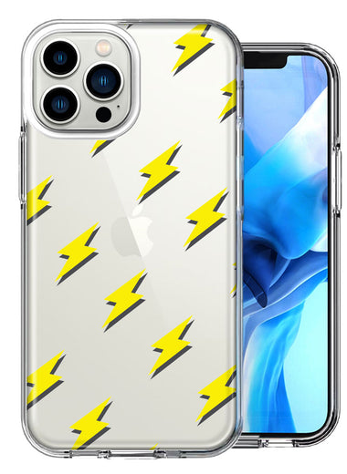 Apple iPhone 13 Pro Max Lighting Bolts Design Double Layer Phone Case Cover