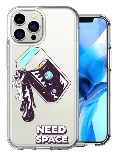 Apple iPhone 13 Pro Max Need Space Astronaut Design Double Layer Phone Case Cover