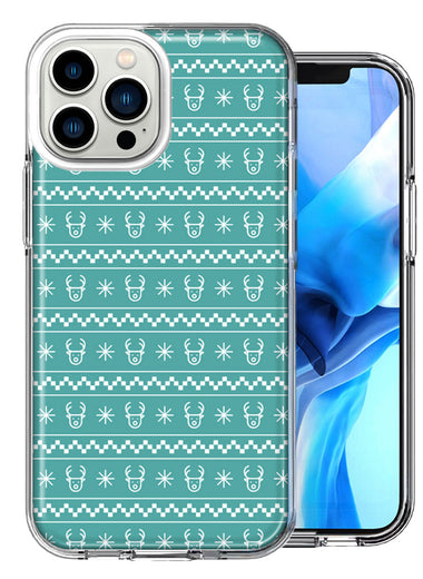 Apple iPhone 13 Pro Max Reindeer Pattern Design Double Layer Phone Case Cover