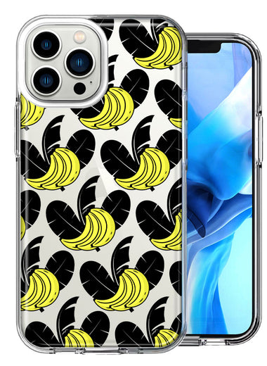 Apple iPhone 13 Pro Max Tropical Bananas Design Double Layer Phone Case Cover