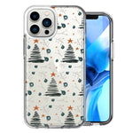 Apple iPhone 14 Pro Max Christmas Tree Scribbles Design Double Layer Phone Case Cover