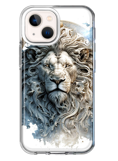Apple iPhone 13 Abstract Lion Sculpture Hybrid Protective Phone Case Cover