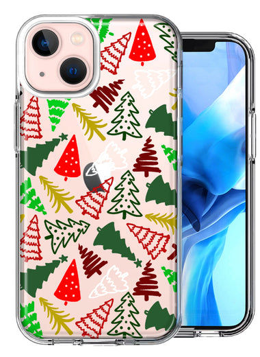 Apple iPhone 14 Plus Christmas Trees Holiday Festive Winter By BillyElleCo Double Layer Phone Case Cover