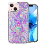 Apple iPhone 13 Paint Swirl Double Layer Phone Case Cover