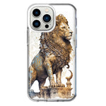 Apple iPhone 13 Pro Ancient Lion Sculpture Hybrid Protective Phone Case Cover