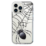 Apple iPhone 13 Pro Creepy Black Spider Web Halloween Horror Spooky Hybrid Protective Phone Case Cover