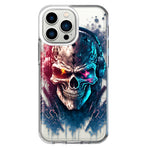 Apple iPhone 13 Pro Cyberpunk Machine Headphones Skull Double Layer Phone Case Cover