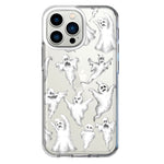 Apple iPhone 13 Pro Cute Halloween Spooky Floating Ghosts Horror Scary Hybrid Protective Phone Case Cover