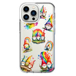 Apple iPhone 13 Pro Colorful Neon Glow Rainbow Gnomes Painting Hybrid Protective Phone Case Cover
