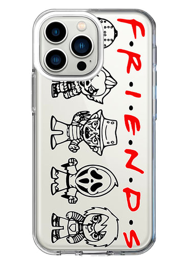 Apple iPhone 13 Pro Cute Halloween Spooky Horror Scary Characters Friends Hybrid Protective Phone Case Cover