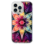 Apple iPhone 13 Pro Mandala Geometry Abstract Star Pattern Hybrid Protective Phone Case Cover