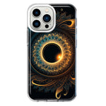 Apple iPhone 13 Pro Mandala Geometry Abstract Eclipse Pattern Hybrid Protective Phone Case Cover