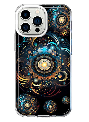 Apple iPhone 13 Pro Mandala Geometry Abstract Multiverse Pattern Hybrid Protective Phone Case Cover