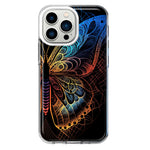 Apple iPhone 13 Pro Mandala Geometry Abstract Butterfly Pattern Hybrid Protective Phone Case Cover