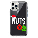 Apple iPhone 13 Pro Max Christmas Funny Couples Chest Nuts Ornaments Hybrid Protective Phone Case Cover