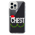 Apple iPhone 13 Pro Max Christmas Funny Ornaments Couples Chest Nuts Hybrid Protective Phone Case Cover