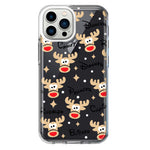 Apple iPhone 13 Pro Max Red Nose Reindeer Christmas Winter Holiday Hybrid Protective Phone Case Cover