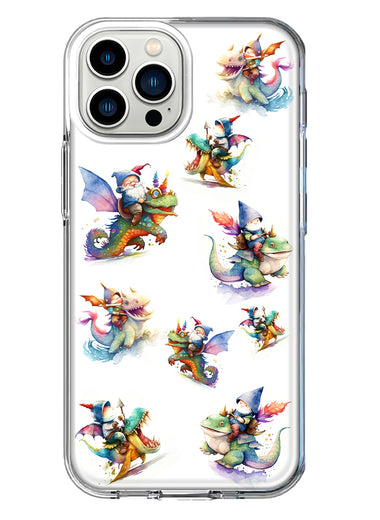 Apple iPhone 13 Pro Max Cute Fairy Cartoon Gnomes Dragons Monsters Hybrid Protective Phone Case Cover