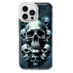 Apple iPhone 13 Pro Graveyard Death Dream Skulls Double Layer Phone Case Cover