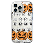 Apple iPhone 13 Pro Halloween Spooky Horror Scary Jack O Lantern Pumpkins Hybrid Protective Phone Case Cover