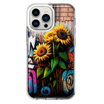 Apple iPhone 13 Pro Sunflowers Graffiti Painting Art Hybrid Protective Phone Case Cover