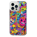 Apple iPhone 13 Pro Psychedelic Trippy Happy Characters Pop Art Hybrid Protective Phone Case Cover