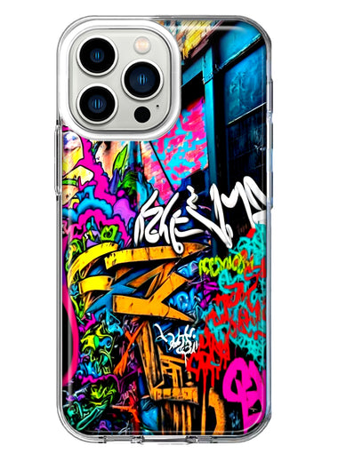Apple iPhone 13 Pro Urban Graffiti Street Art Painting Hybrid Protective Phone Case Cover