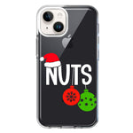 Apple iPhone 14 Plus Christmas Funny Couples Chest Nuts Ornaments Hybrid Protective Phone Case Cover
