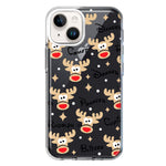 Apple iPhone 14 Plus Red Nose Reindeer Christmas Winter Holiday Hybrid Protective Phone Case Cover