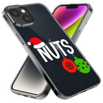 Apple iPhone 12 Pro Max Christmas Funny Couples Chest Nuts Ornaments Hybrid Protective Phone Case Cover