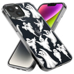 Apple iPhone 15 Pro Cute Halloween Spooky Floating Ghosts Horror Scary Hybrid Protective Phone Case Cover