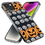 Apple iPhone 8 Plus Halloween Spooky Horror Scary Jack O Lantern Pumpkins Hybrid Protective Phone Case Cover