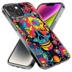 Apple iPhone 15 Pro Max Psychedelic Trippy Death Skull Pop Art Hybrid Protective Phone Case Cover