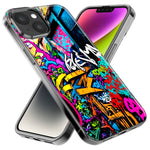 Apple iPhone 15 Pro Urban Graffiti Street Art Painting Hybrid Protective Phone Case Cover