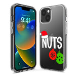 Apple iPhone XS Christmas Funny Couples Chest Nuts Ornaments Hybrid Protective Phone Case Cover