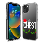 Apple iPhone 15 Pro Max Christmas Funny Ornaments Couples Chest Nuts Hybrid Protective Phone Case Cover
