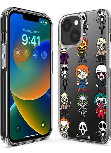 Apple iPhone XS Cute Classic Halloween Spooky Cartoon Characters Hybrid Protective Phone Case Cover