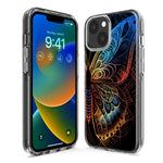 Apple iPhone 12 Mini Mandala Geometry Abstract Butterfly Pattern Hybrid Protective Phone Case Cover